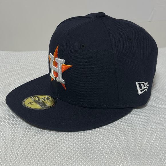 Houston Astros Baseball Hat New Era 59Fifty Navy Blue Fitted 6 7/8 On Field MLB - Picture 8 of 8